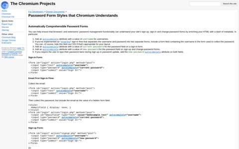 Password Form Styles that Chromium Understands - The ...