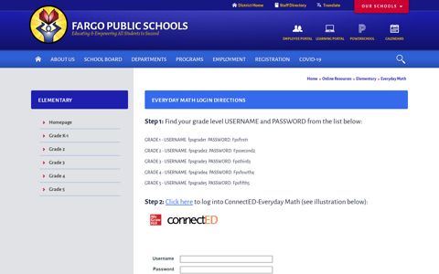 Elementary / Everyday Math - Fargo Public Schools