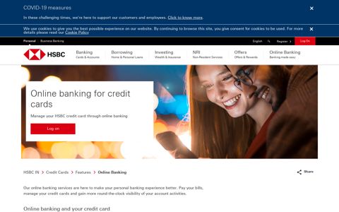 Credit Card Features: Online Banking for Credit ... - HSBC India