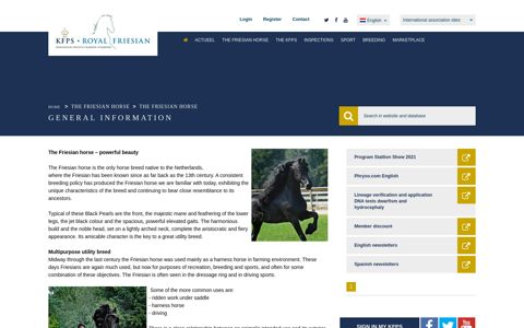 WebSite > The Friesian Horse > The Friesian ... - THE KFPS