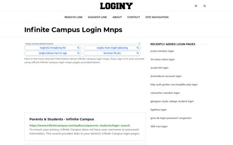 Infinite Campus Login Mnps ✔️ One Click Login - loginy.co.uk