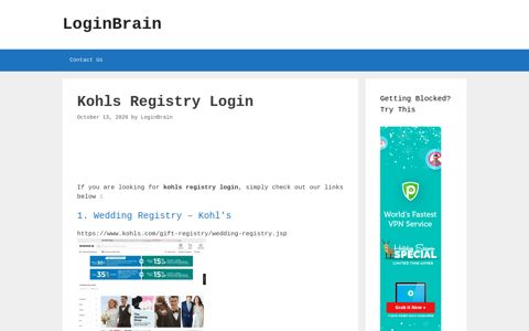 Kohls Registry - Wedding Registry - Kohl'S - LoginBrain
