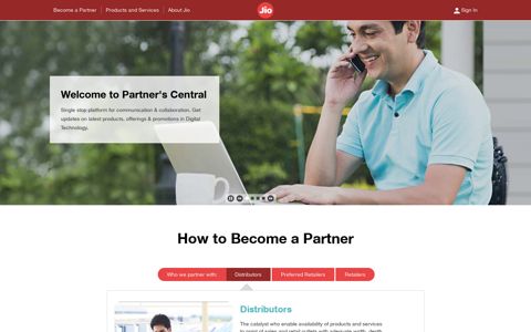 Jio Partner Central: Welcome
