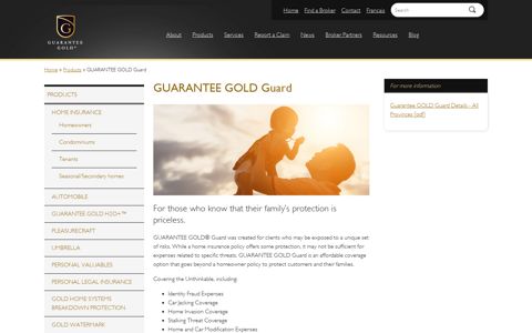 GUARANTEE GOLD Guard | Products | GUARANTEE GOLD