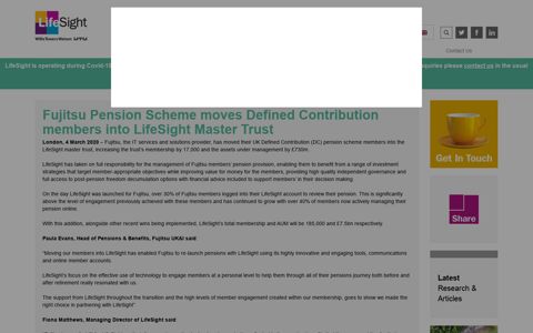 Fujitsu Pension Scheme moves Defined Contribution ...