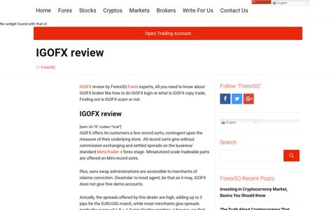 IGOFX review - IGOFX Login - IGOFX Copy Trade - Is IGOFX ...