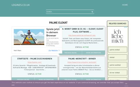 palme elekat - General Information about Login - Logines.co.uk