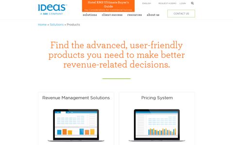 Revenue Management Software Products | IDeaS