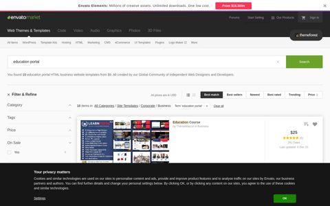 Education Portal HTML Business Website Templates