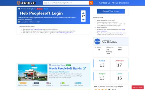 Heb Peoplesoft Login - Portal-DB.live
