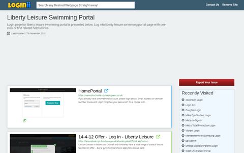 Liberty Leisure Swimming Portal - Loginii.com