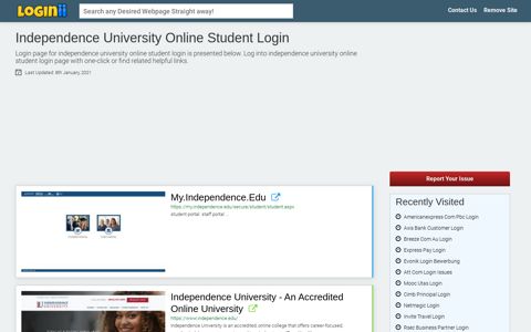 Independence University Online Student Login - Loginii.com