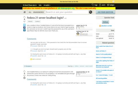 Fedora 21 server localhost login? - Ask Fedora: Community ...