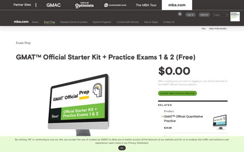 GMAT Official Starter Kit + Practice Exams 1 & 2 (Free) | mba ...