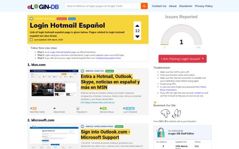 Login Hotmail Español