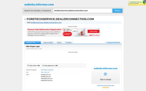 fordtechservice.dealerconnection.com at WI. Web Single Login