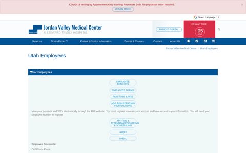 Utah Employees: Jordan Valley Medical Center | A Steward ...