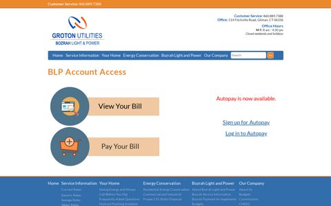 BLP Account Access - Groton Utilities