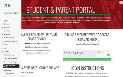 Parent & Student Portal - Kamo High School