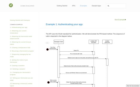 Example 1: Authenticating your app - ecobee API