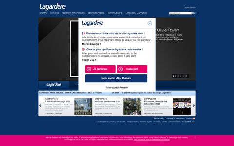 Lagardère - Lagardere.com - Groupe - Accueil du site