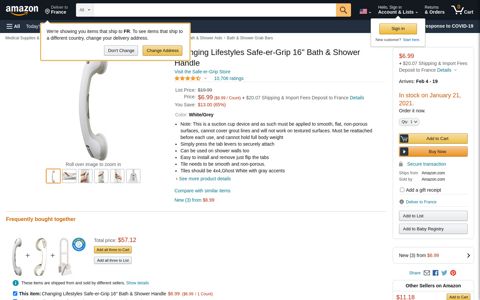 Changing Lifestyles Safe-er-Grip 16" Bath ... - Amazon.com