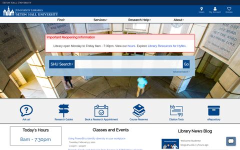 Home - Homepage - Seton Hall University Libraries at Seton ...