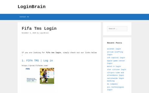 Fifa Tms - Fifa Tms | Log In - LoginBrain