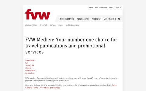 FVW Medien: Your number one choice for travel publications ...