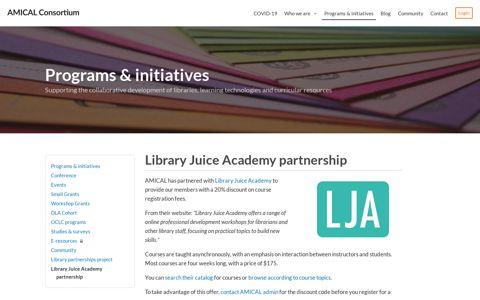 Programs & initiatives - Library Juice Academy partnership ...
