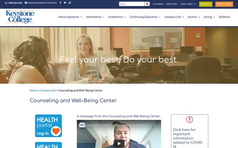 Counseling and Well-Being Center - Keystone College