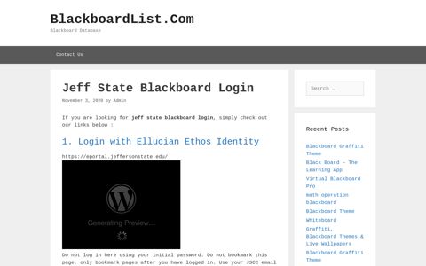 Jeff State Blackboard Login - BlackboardList.Com