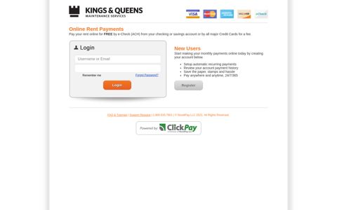 Kings & Queens | Online Rent Payments - ClickPay