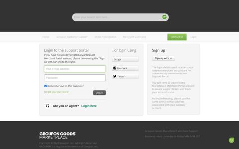 Sign into : Groupon Goods Marketplace