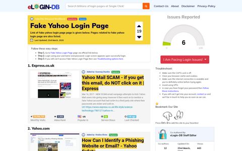 Fake Yahoo Login Page