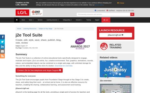 j2e Tool Suite - London Grid for Learning