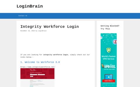 integrity workforce login - LoginBrain