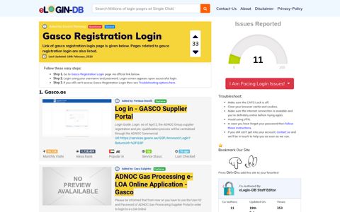 Gasco Registration Login