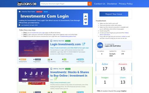 Investmentz Com Login - Logins-DB
