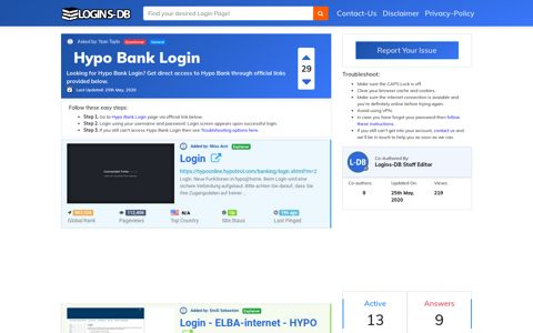 Hypo Bank Login - Logins-DB