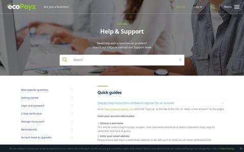 ecoAccount & ecoCard Quick Guides | Help & Support - ecoPayz