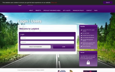 Login | Users - Ladybird Insurance