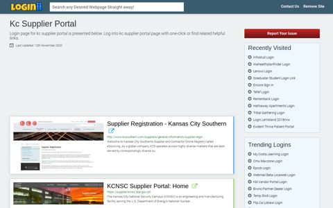 Kc Supplier Portal - Loginii.com
