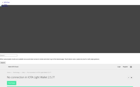 No connection in IOTA Light Wallet 2.5.7? - Hello IOTA Forum