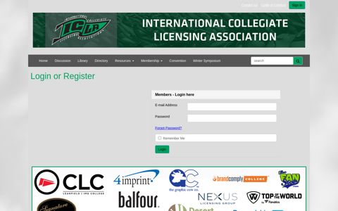 Login or Register - ICLALicensing