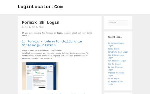 Formix Sh Login - LoginLocator.Com