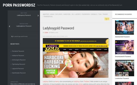 Ladyboygold Password
