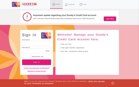 Goody's Credit Card - Home - Comenity