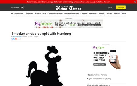 Smackover records split with Hamburg - El Dorado News-Times