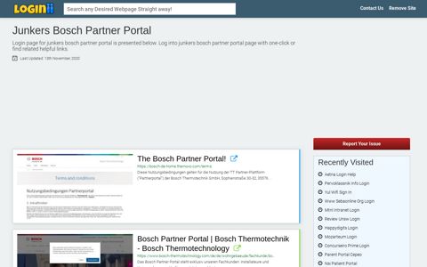 Junkers Bosch Partner Portal - Loginii.com